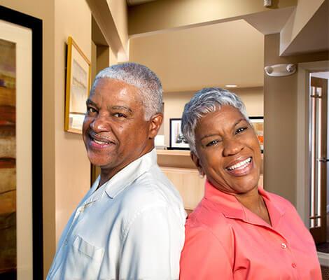 Older couple inside of Klein Family Dentistry