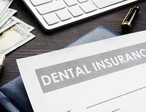 Dental insurance form on desk