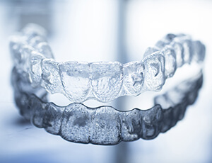Clear plastic nightguard for bruxism treatment